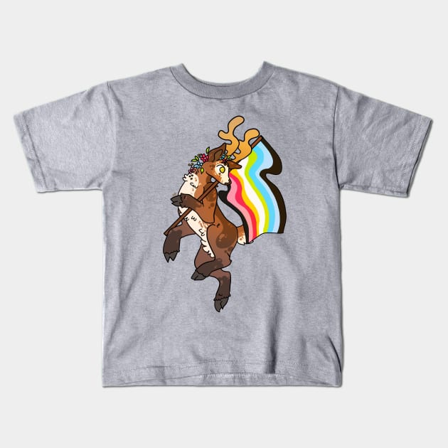 queer pride deer Kids T-Shirt by tyler-rose